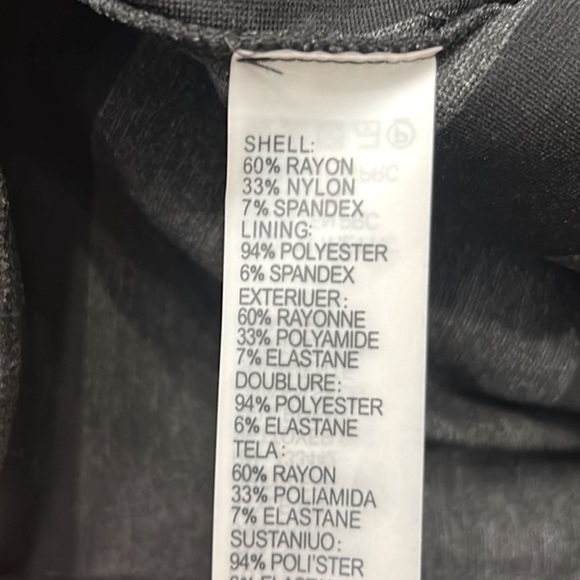 Anthropologie Maeve Geoplane Black Gray Diagonal Stripe Ponte Sheath Dress Sz 6 - Picture 10 of 11